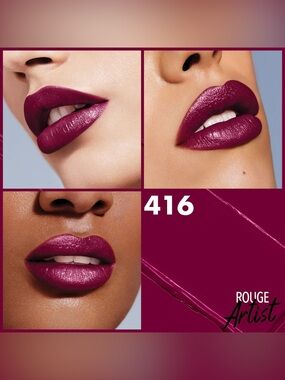 Makeup Forever Rouge Artist Satin Lipstick 416 Cheery Chili (purplish Red) NEW!